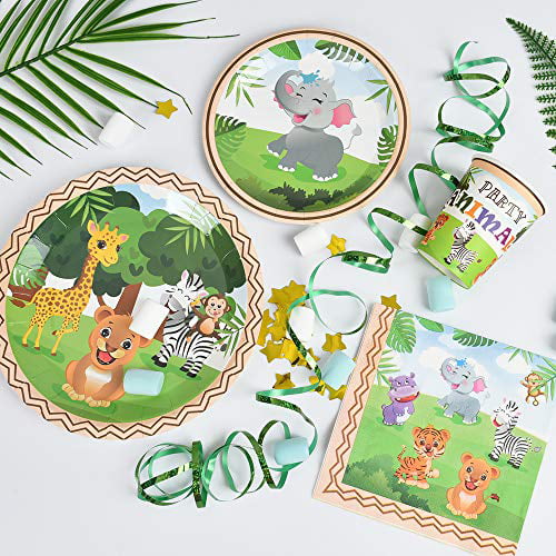Details about   Jungle Safari Lunch Napkins Paper 16 Pack Jungle Birthday Party Tableware